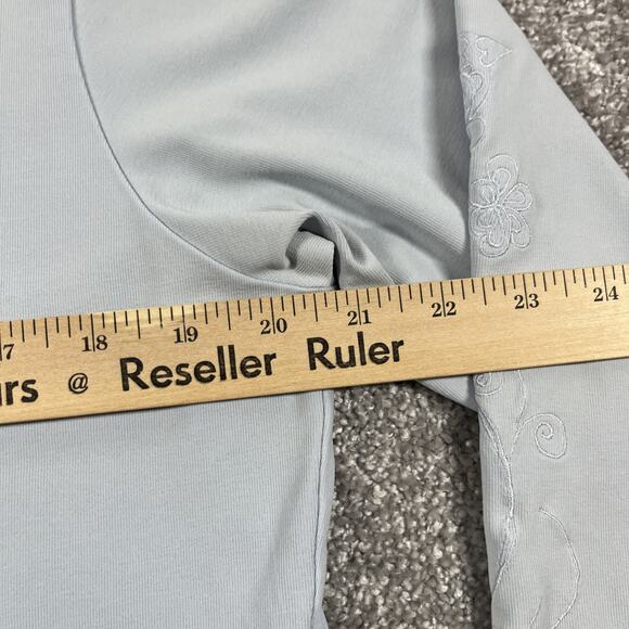 Patagonia T Shirt Womens Large Stretch Performance Floral Embroidery Hiking - Picture 12 of 14